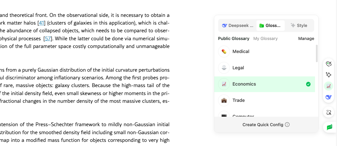 Lingocloud terminology glossary — Medical, Legal, Economics, Trade, Computer glossaries for consistent research translation